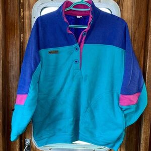 Vintage Columbia Pink and Blue Pullover